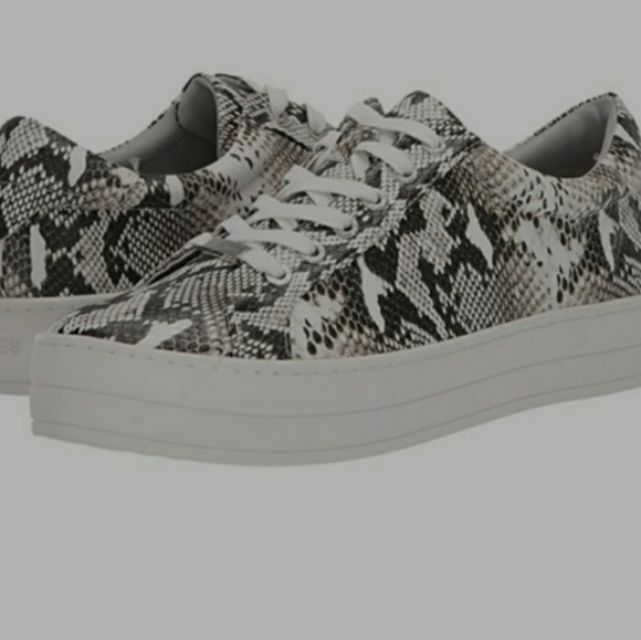 faux snakeskin sneakers
